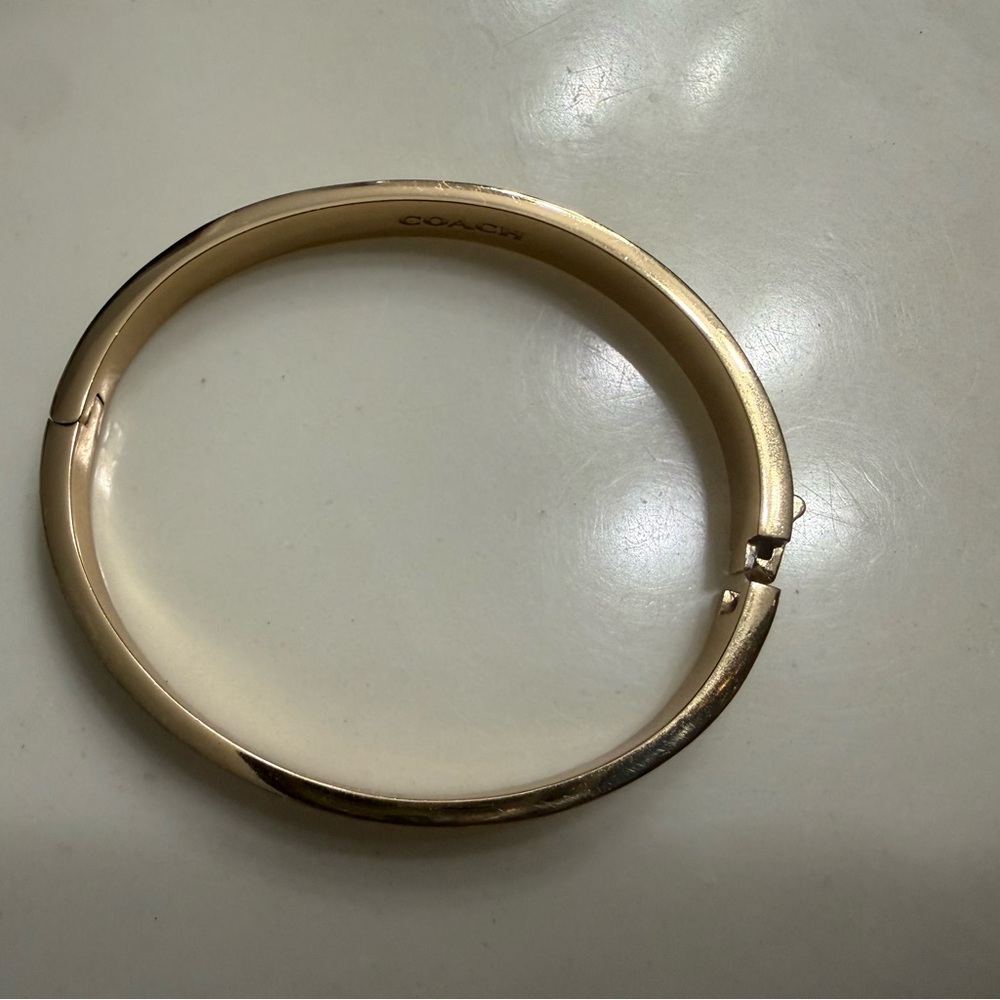 Coach Signature Gold Enamel Bangle - Picture 5 of 6
